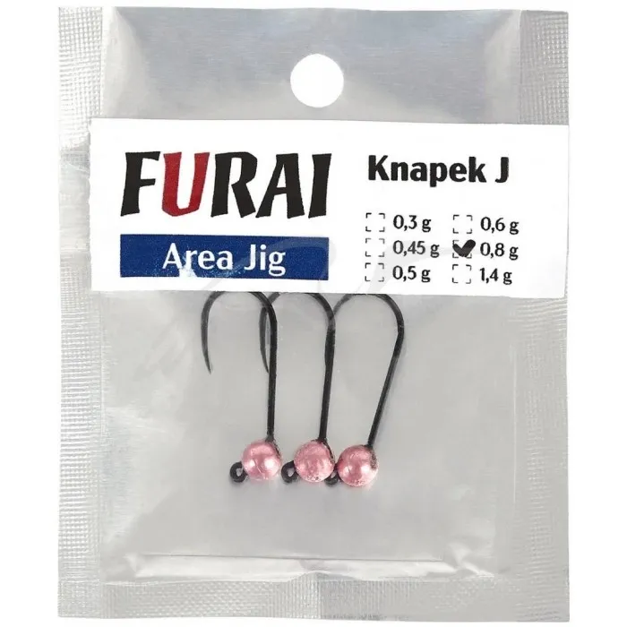 Джиг головка Furai J #4 0.3g (3шт/уп.) ц:anod pink