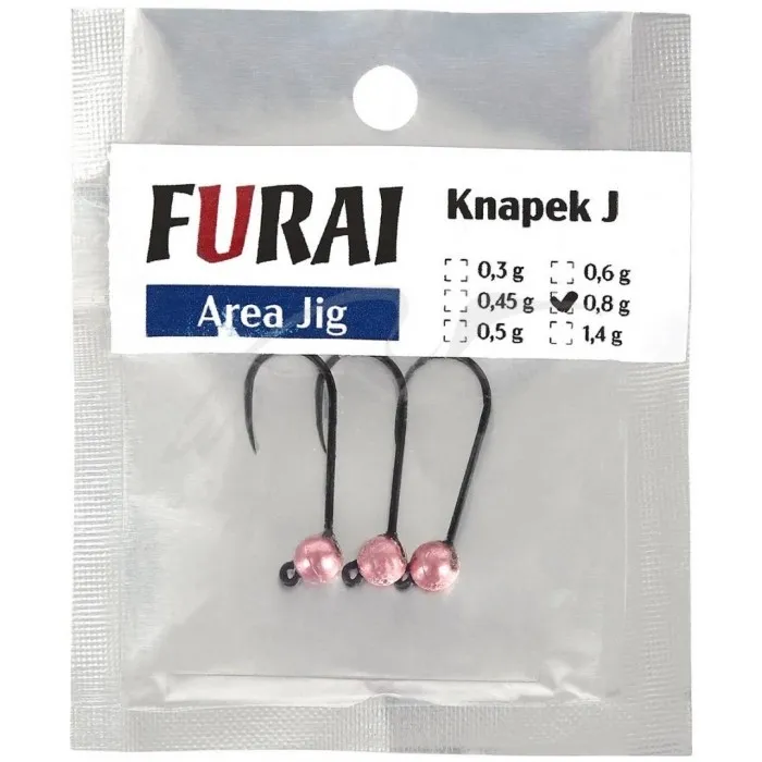 Джиг-голівка Furai J #6 0.6 g (3шт/уп.) ц:anod pink