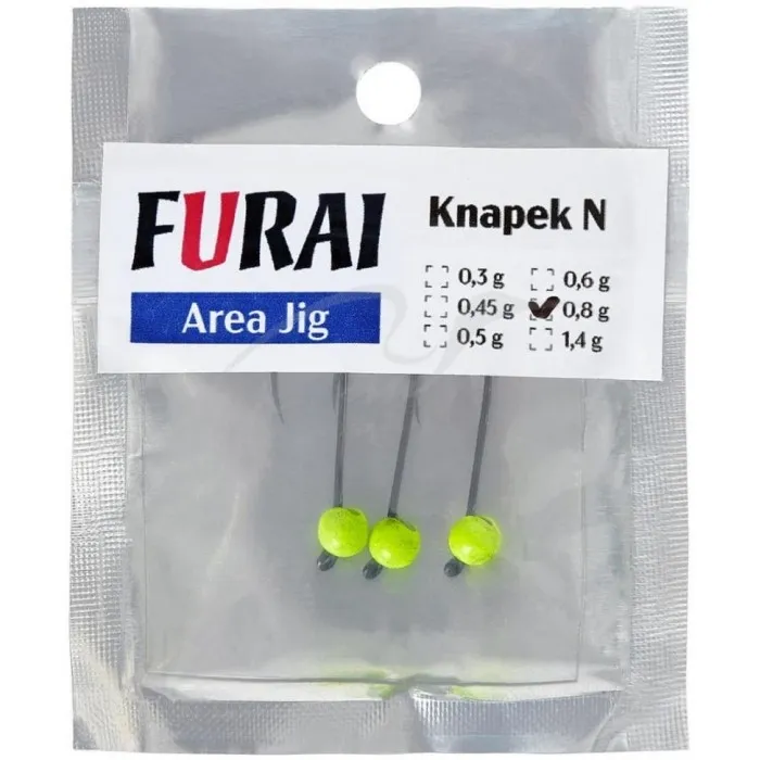 Джиг-голівка Furai N #4 0.6 g (3шт/уп.) ц:chartreuse