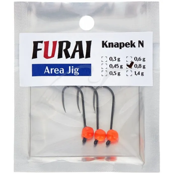 Джиг-голівка Furai N #6 0.6 g (3шт/уп.) ц:orange