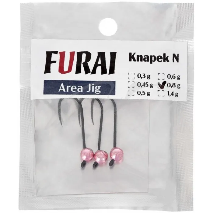 Джиг-голівка Furai N #6 0.8 g (3шт/уп.) ц:anod pink