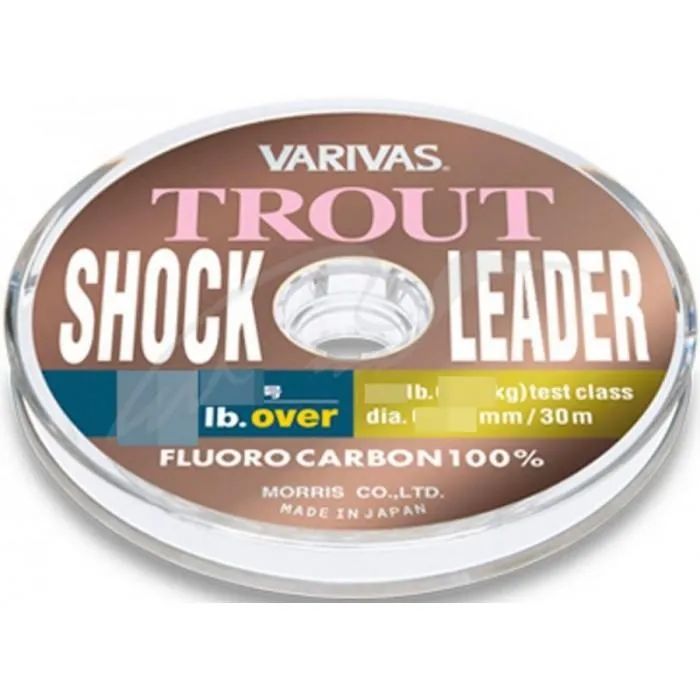 Флюорокарбон Varivas Trout Shock Leader Fluoro 30m #1.2/0.185mm 5lbs