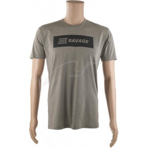 Футболка Savage Short sleeve T-Shirt/Black Savage box logo ц:серый