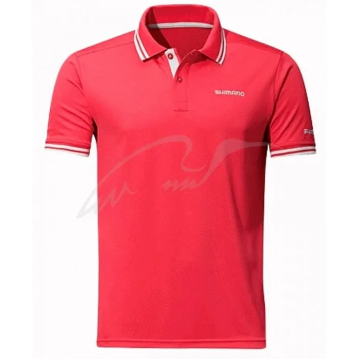 Футболка Shimano Polo Shirt (short sleeve) L ц:red