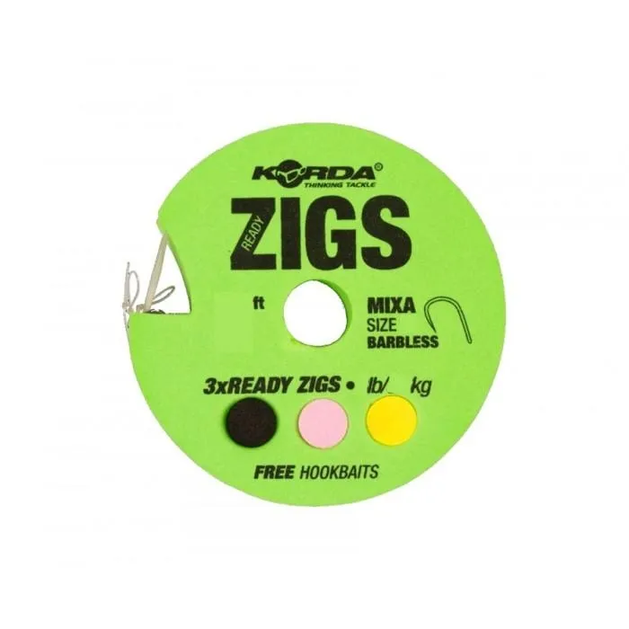 Готовая оснастка Korda Ready Zigs 12Ft 3.6м, №10 barbed