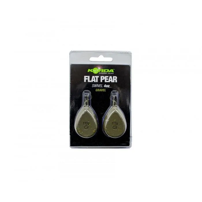 Грузило Korda Flat Pear Swivel Blister Gravel 4oz 112г