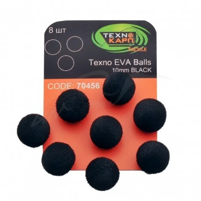 Штучна насадка Технокарп Texno EVA Balls 10mm black (8шт / уп)