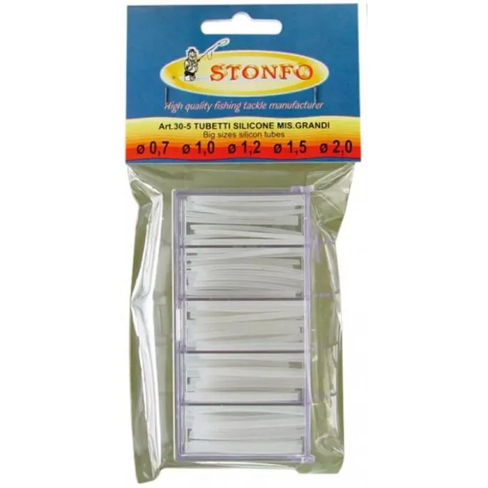 Кембрик силіконовий Stonfo 30-5 Box Clear Silicone Tube Big діам. 0.7-1.0-1.2-1.5-2.0 мм