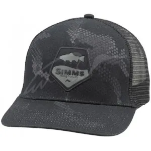 Кепка Simms Trucker Hat Trout Patch One size ц:hex camo carbon