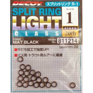 Кольца заводные Decoy Split Ring Light R-1 Mat Black №0