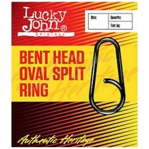 Заводне кільце Lucky John Bent Head Oval Split Ring №16 18кг (10шт/уп)
