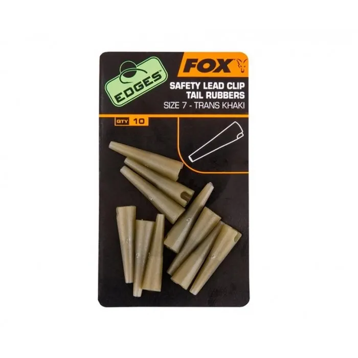 Конус резиновый FOX Edges Slik Lead Clip Tail Rubbers Trans Khaki Size № 7