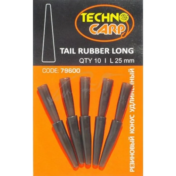 Конус Технокарп Tail Rubber Long резиновый 25мм (10шт/уп)