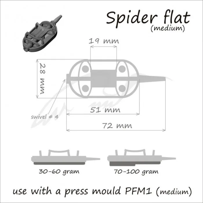 Кормушка Orange Life Method Spider Flat 40г
