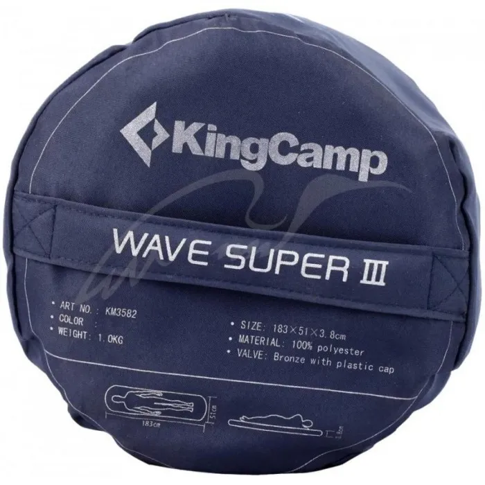 Коврик самонадувающийся KingCamp Wave Super 3 ц:blue