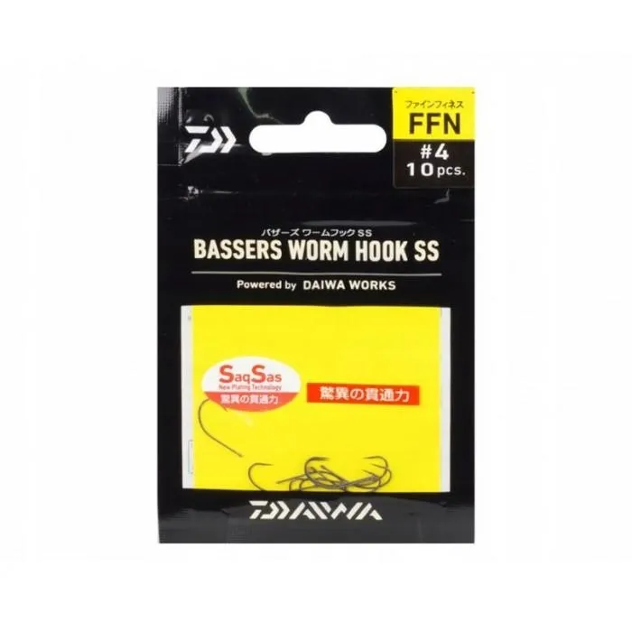 Гачки Daiwa Bassers Worm Hook FFN №4