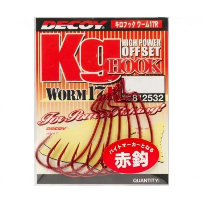 Крючки Decoy Kg Hook Worm 17 Red №1/0