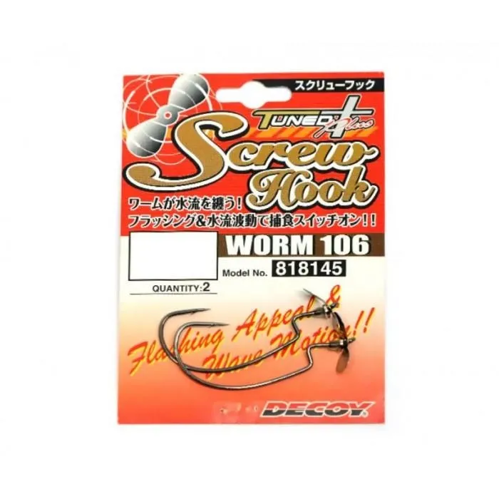 Крючки Decoy Screw Hook Worm 106 №3/0