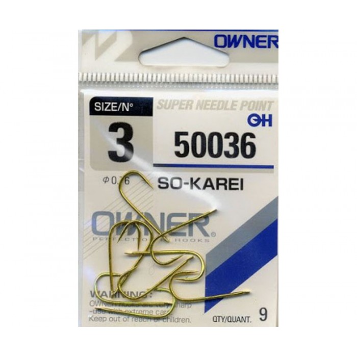 Крючки Owner 50036 So-Karei Gold №03