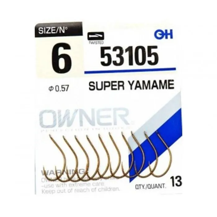 Гачки Owner Super Yamame 53105 Woody Brown №06