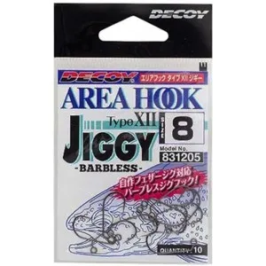 Крючок Decoy AH-12 Area Hook Jiggy #8 (10 шт/уп)