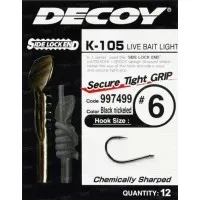 Гачок Decoy K-105 Live Bait Light #10 (12 шт/уп)