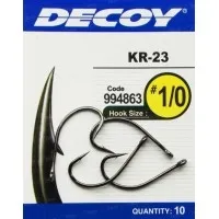 Гачок Decoy KR-23 Black Nickeled #1/0 (10 шт/уп)
