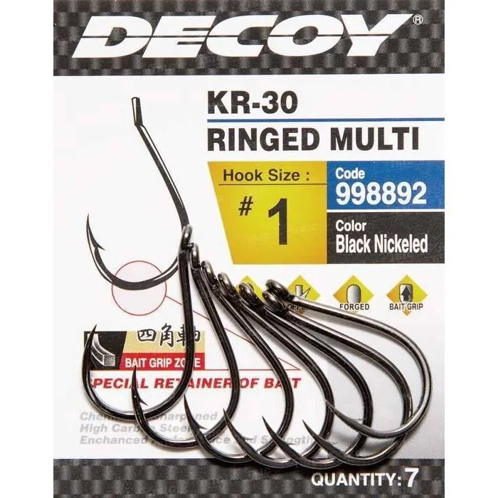 Гачок Decoy KR-30 RINGED MULTI #6 (10 шт/уп)