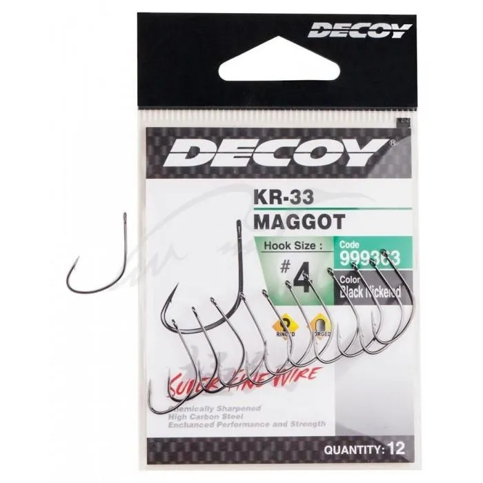 Крючок Decoy KR-33 Maggot #8 (14 шт/уп)