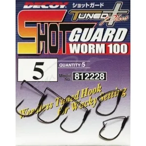Крючок Decoy Shot Guard Worm 100 #5 (5 шт/уп)