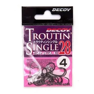 Крючок Decoy Single28 Troutin Single #4 (16 шт/уп)