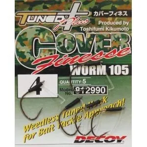 Гачок Decoy Worm105 Cover Finesse #1/0 (5 шт/уп)