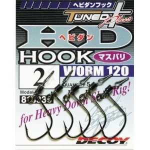 Крючки Decoy HD Hook Masubari Worm 120 №01