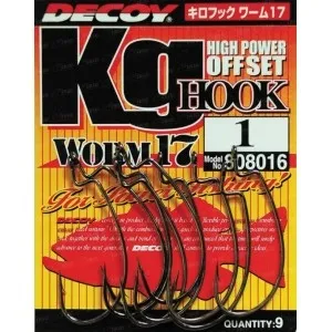 Крючки Decoy Kg Hook Worm 17 №1/0