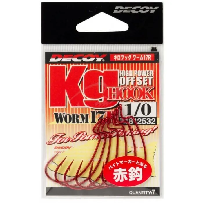 Крючки Decoy Kg Hook Worm 17 Red №5/0