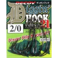 Крючок Decoy Worm21 Digging Hook #4/0 (5 шт/уп)