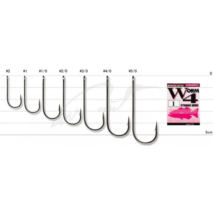 Крючок Decoy Worm4 Strong Wire #2/0 (9 шт/уп)