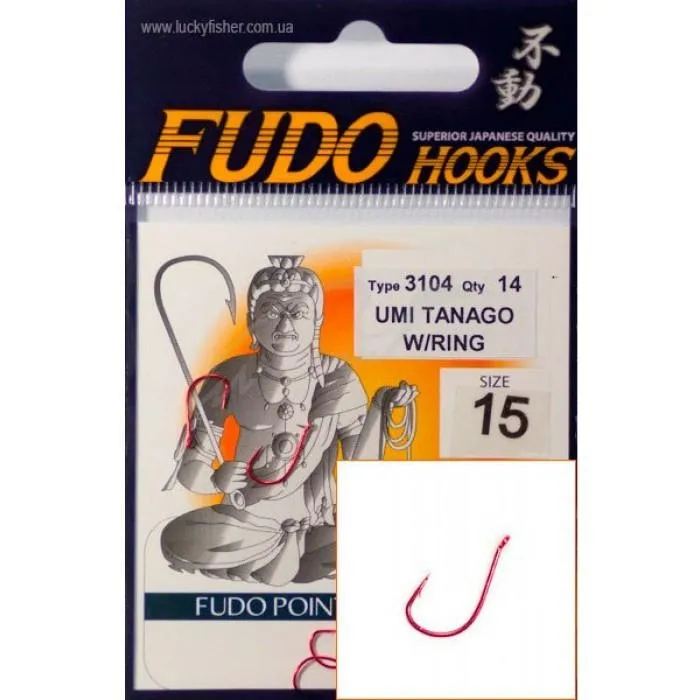 Крючок Fudo Umi Tanago W/Ring RD №15