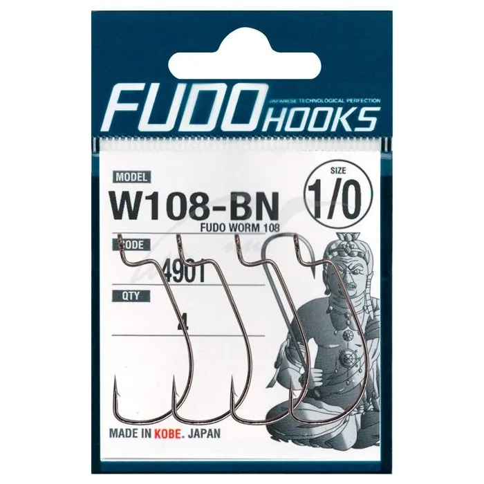 Крючок Fudo Worm 108 BN №1