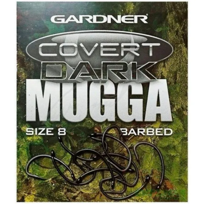 Крючок карповый Gardner Covert Dark Mugga Hook Barbed №4 (10шт)