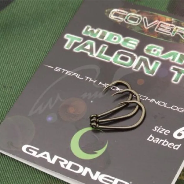 Гачок короповий Gardner Covert Dark Wide Gape Talon Tip Hook Barbed №6 (10шт)