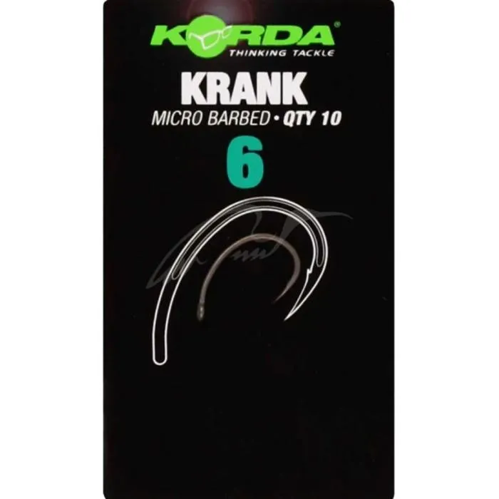 Крючок карповый Korda Krank Micro Barbed №6 (10 шт/уп)