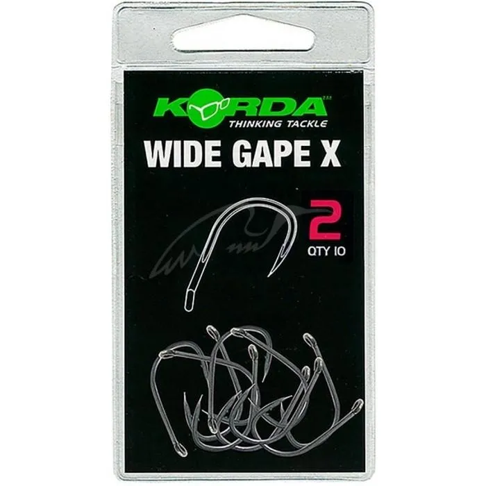 Крючок карповый Korda Wide Gape X №2 (10 шт/уп)