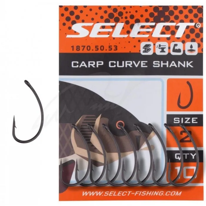 Гачок Select Carp Curve Shank 4, 10 шт/уп
