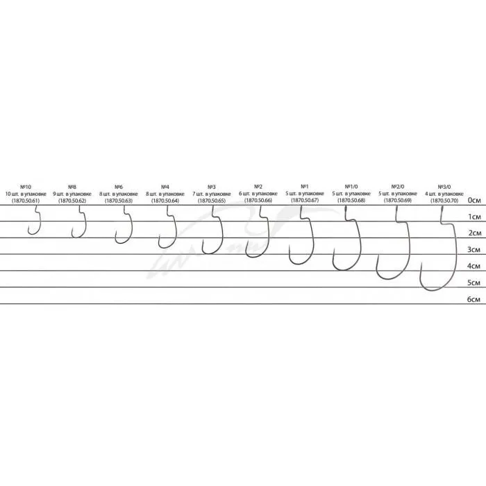 Крючок Select WH-190 #1 (5 шт/уп)