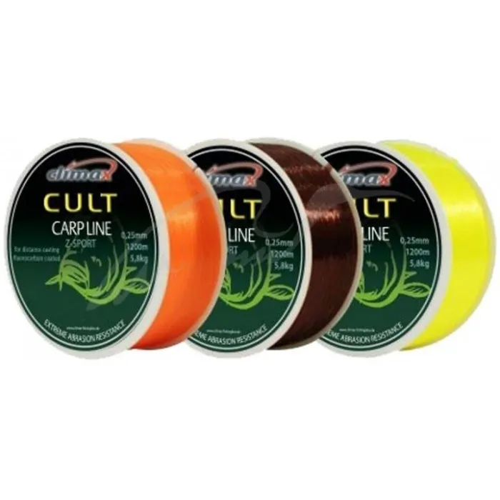 Леска Climax Cult Carp Line Z-Sport Orange 1200m 0.25mm 5.8kg
