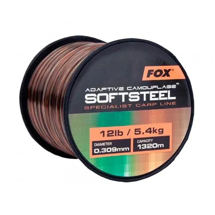 Жилка FOX Soft Steel Camo 0,309 мм, 1320 м