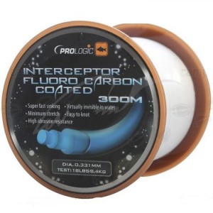 Волосінь Prologic Interceptor Fluoro Carbon Coated 300m 12lbs 5.9 kg 0.286 mm ц:білий