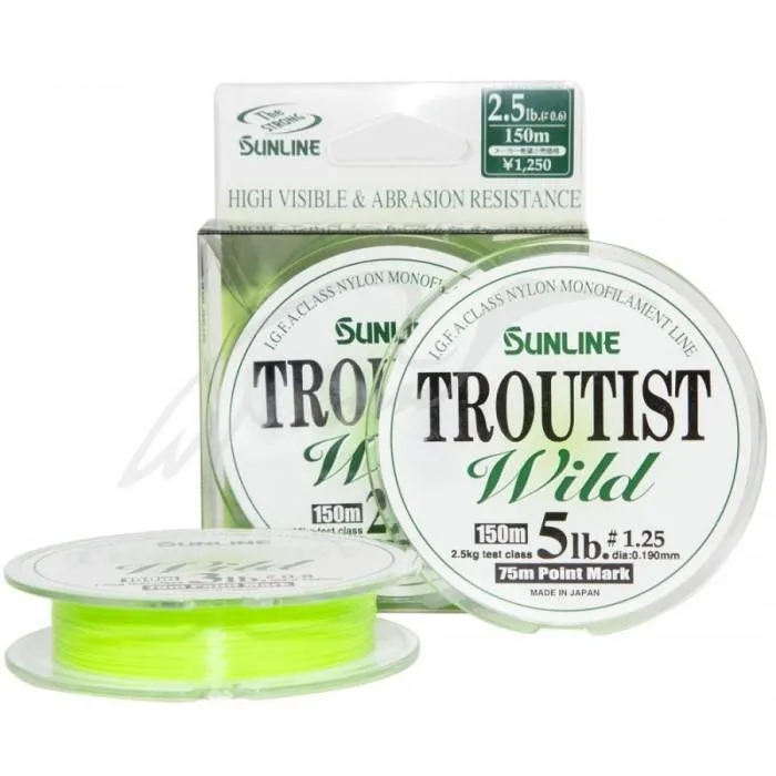 Леска Sunline TROUTIST WILD 150м #1.25/0.185мм 5LB