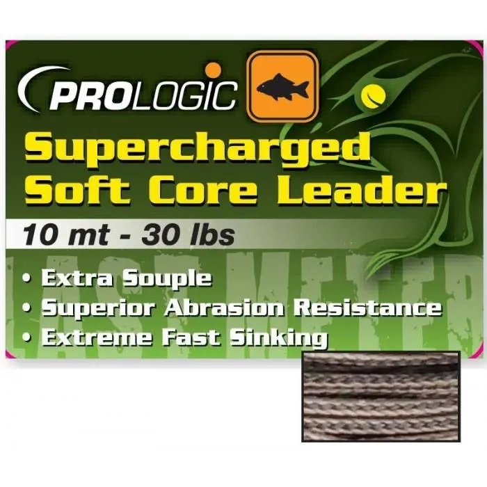 Лидкор Prologic Supercharged Soft Core Leader 10m 30lbs Camo Silt